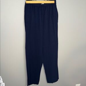 Navy Blue Relaxed Fit Pants